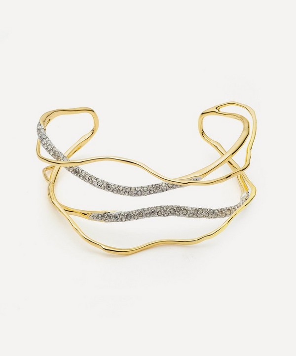 Alexis Bittar - 14ct Gold-Plated Solanales Crystal Cuff Bracelet