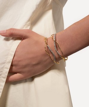 Alexis Bittar - 14ct Gold-Plated Solanales Crystal Cuff Bracelet image number 1