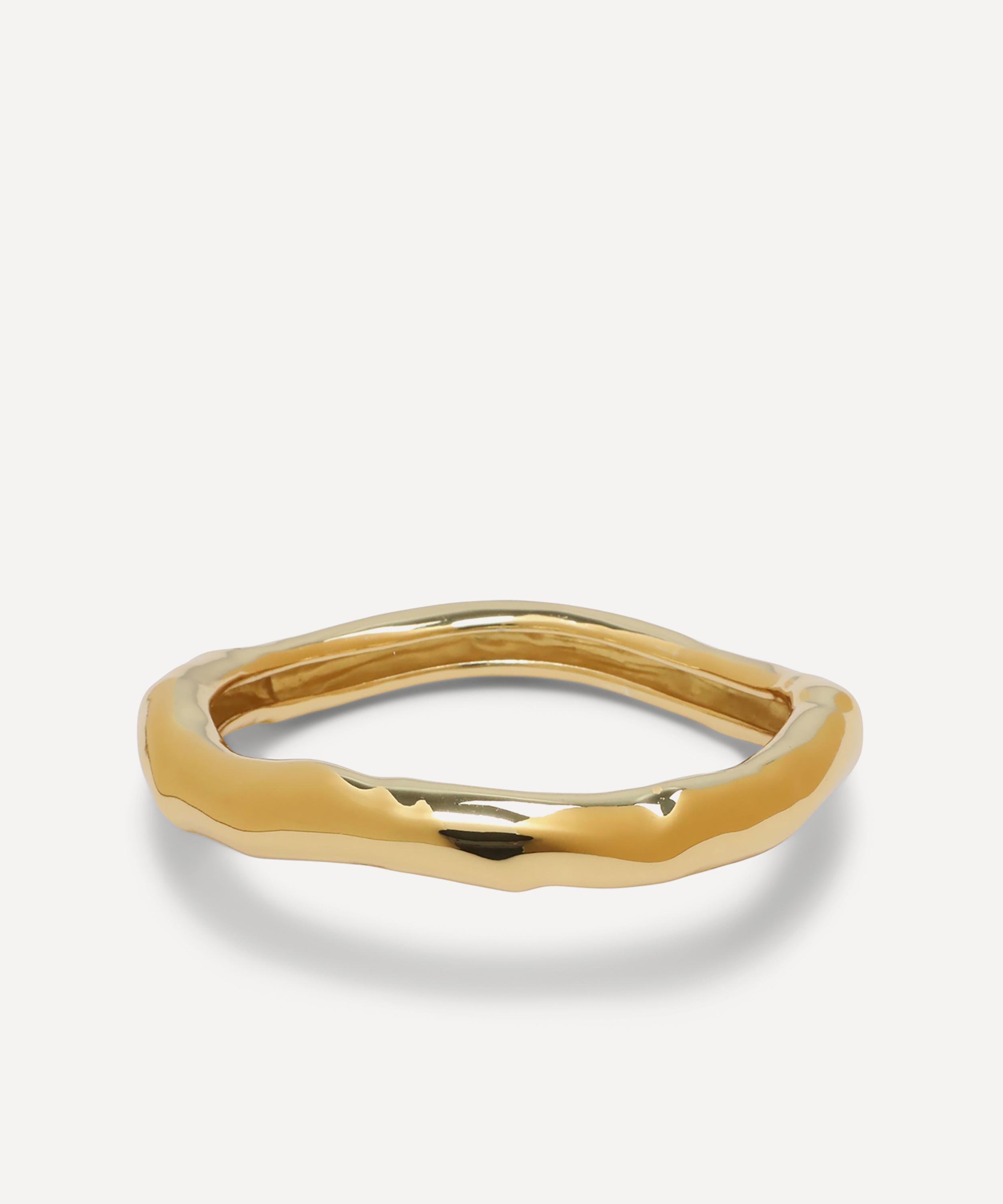 Alexis Bittar - 14ct Gold-Plated Small Molten Bangle Bracelet