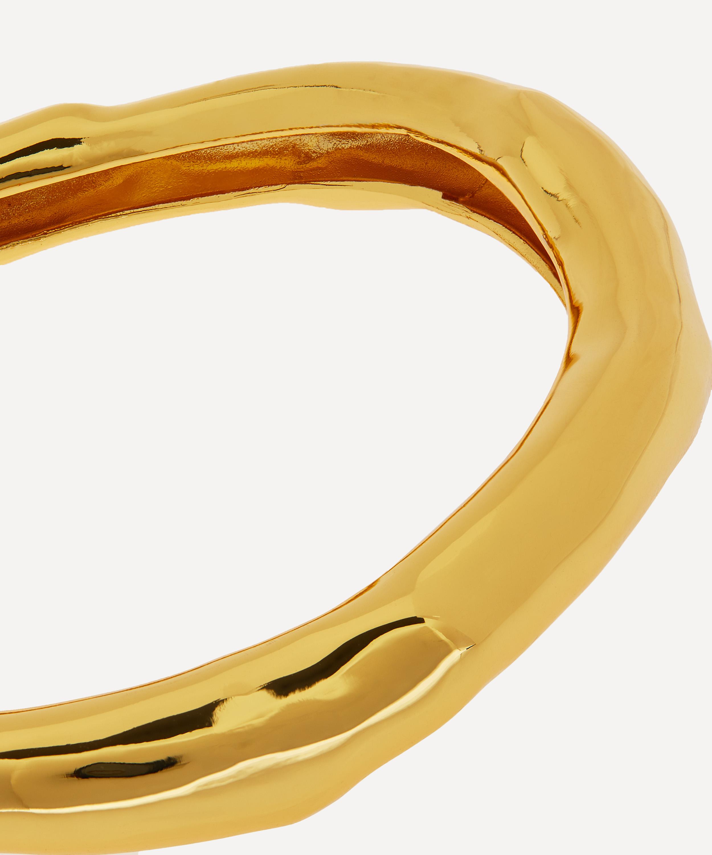 Alexis Bittar - 14ct Gold-Plated Small Molten Bangle Bracelet image number 3