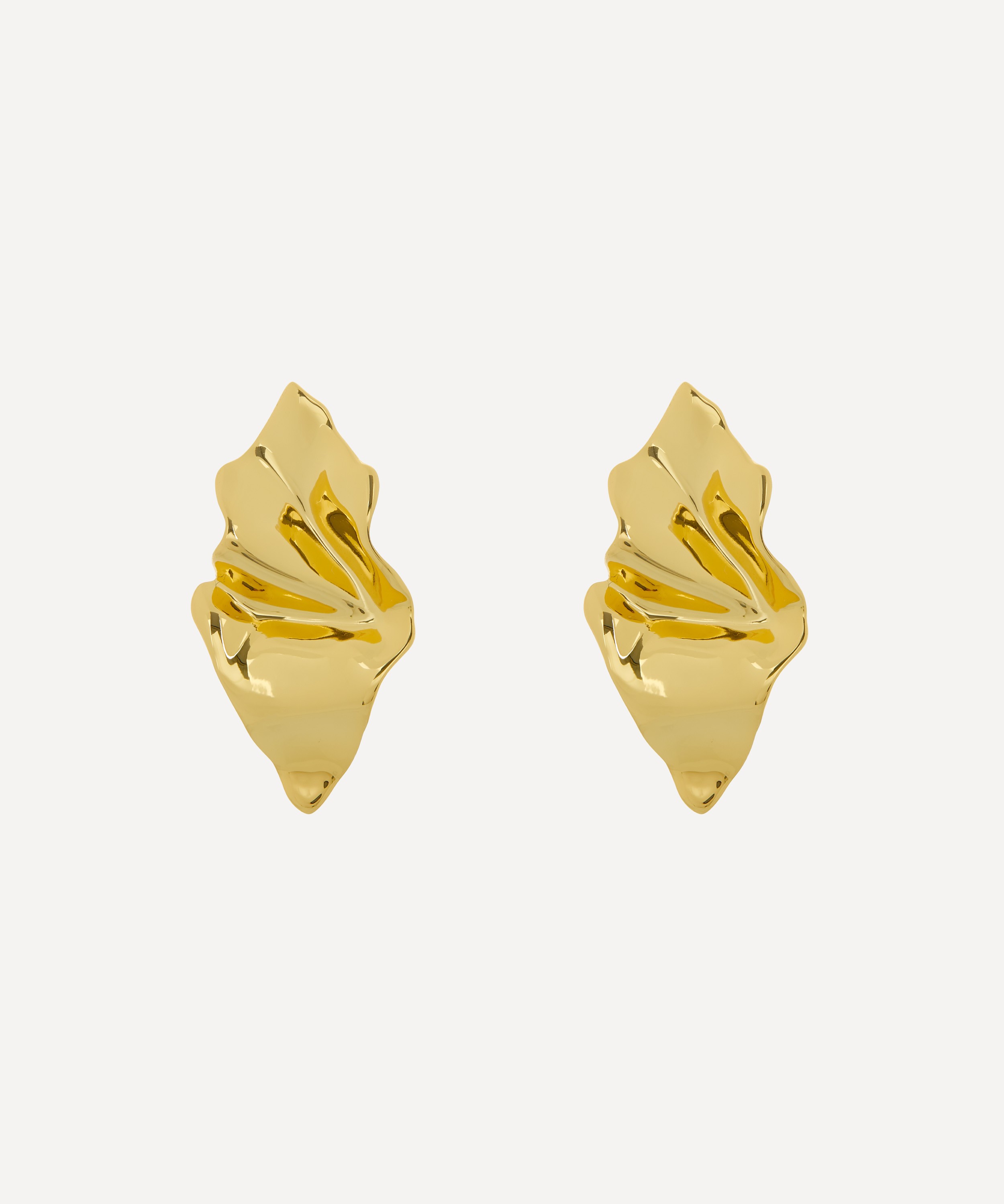 Alexis Bittar 14ct Gold-Plated Crumpled Small Stud Earrings
