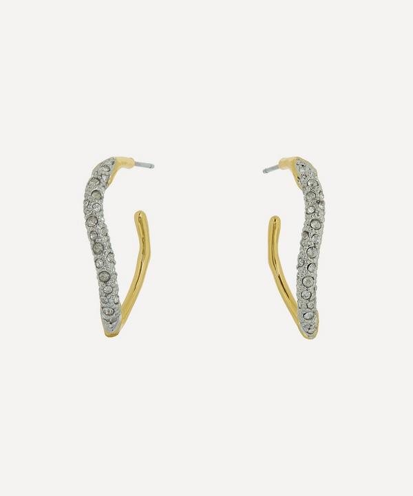 Alexis Bittar - 14ct Gold-Plated Two Tone Pavé Hoop Earrings image number null