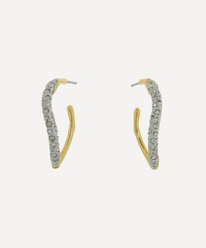 Alexis Bittar - 14ct Gold-Plated Two Tone Pavé Hoop Earrings image number 0