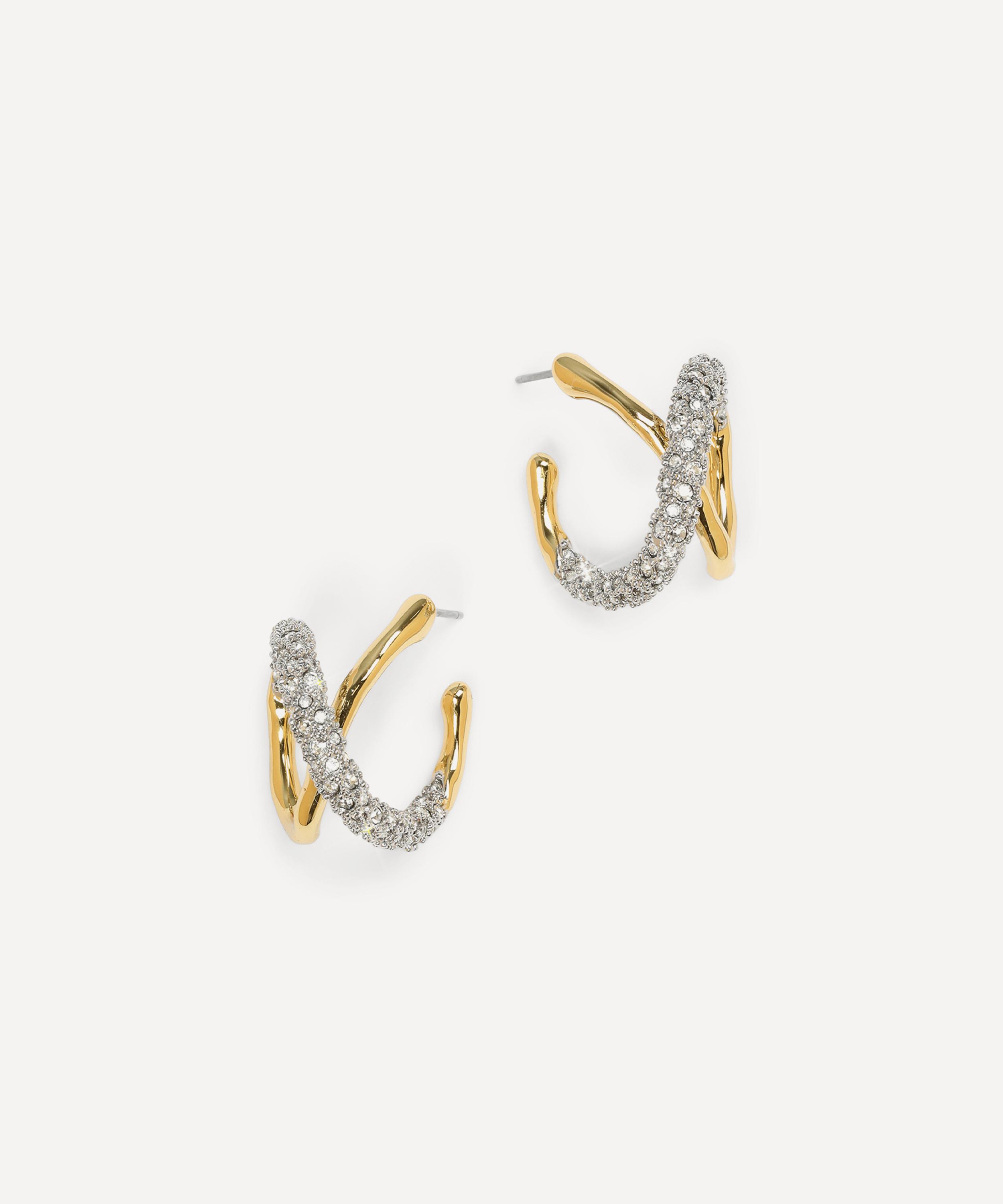 Alexis Bittar - 14ct Gold-Plated Solanales Twisted Orbit Hoop Earrings image number 0