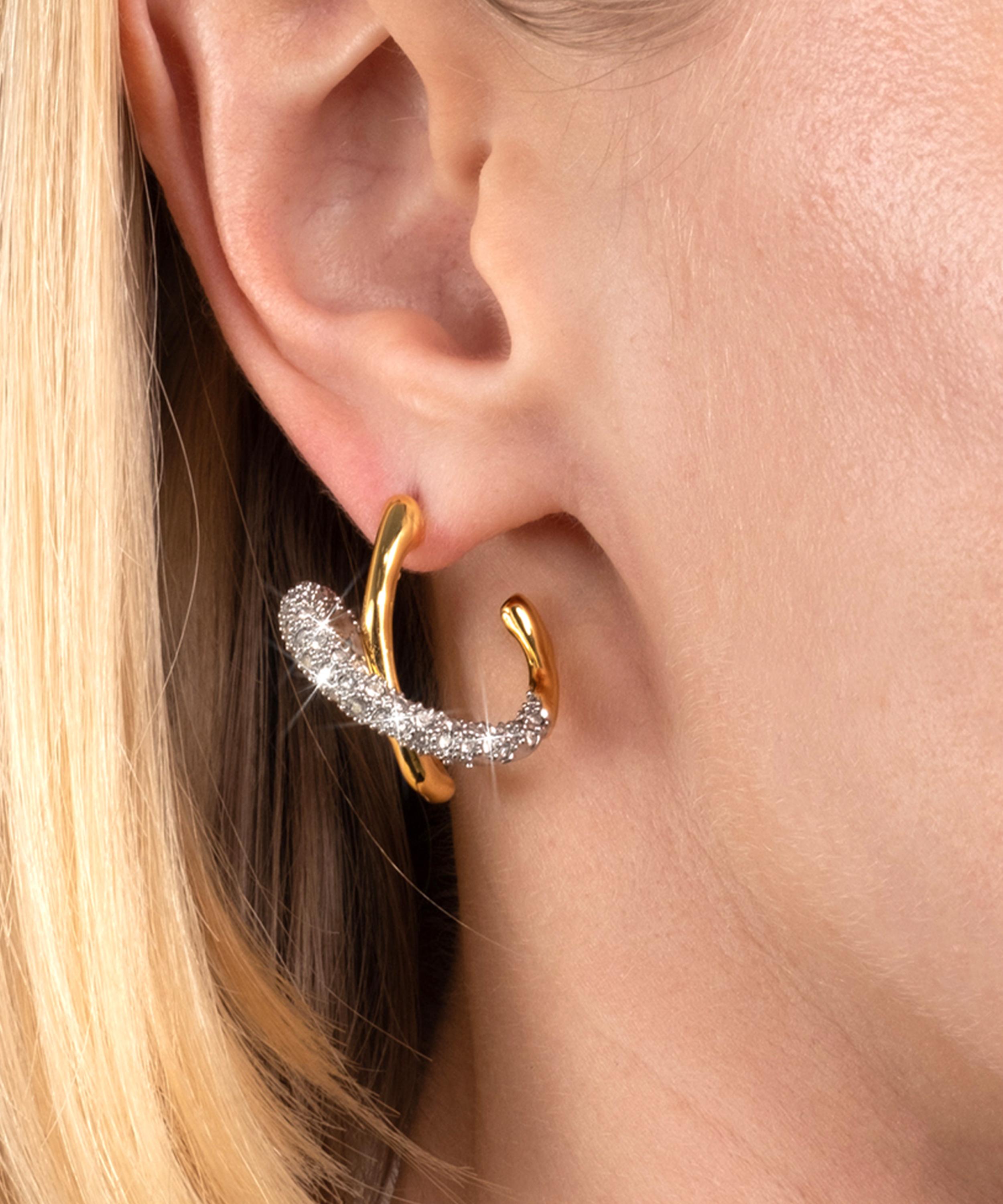 Alexis Bittar - 14ct Gold-Plated Solanales Twisted Orbit Hoop Earrings image number 1