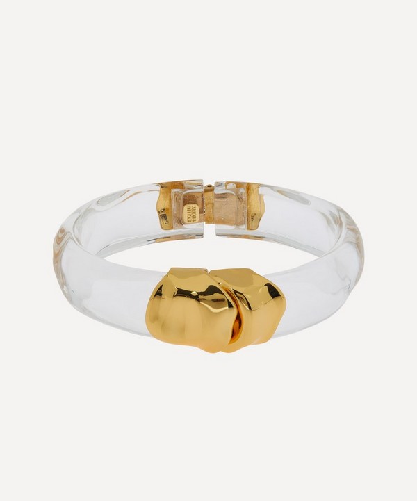 Alexis Bittar - 14ct Gold-Plated Molten Lucite Hinge Cuff Bracelet image number null