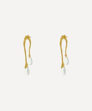 Alexis Bittar - 14ct Gold-Plated Lucite Front Back Double Drop Earrings image number 2