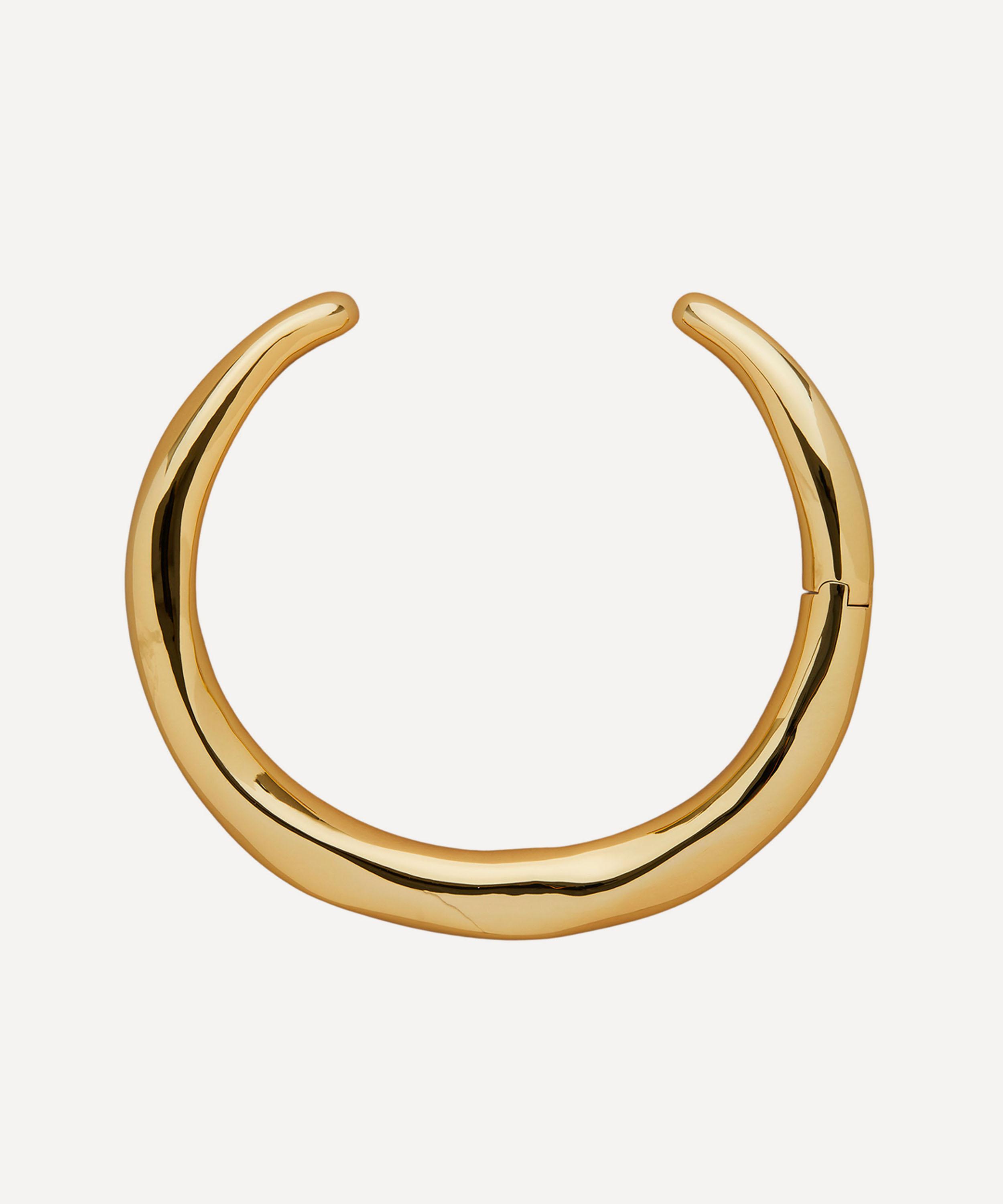 Alexis Bittar 14ct Gold-Plated Metal Hinge Collar Necklace