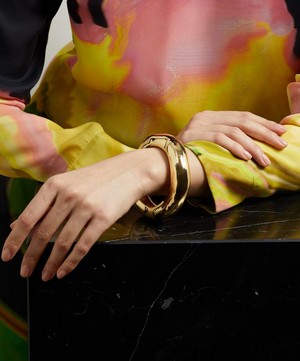 Alexis Bittar - 14ct Gold-Plated Large Molten Bangle Bracelet image number 1