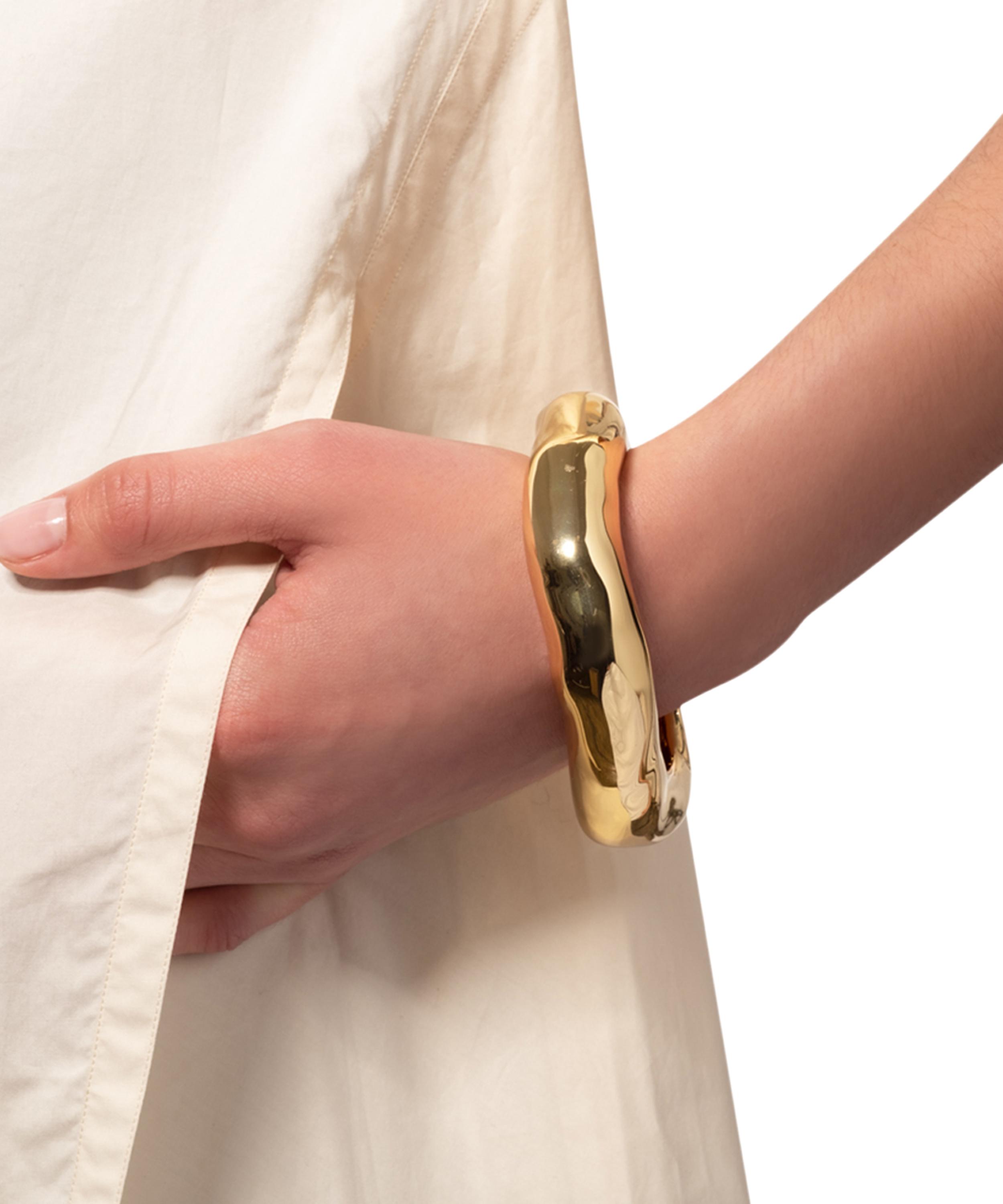 Alexis Bittar - 14ct Gold-Plated Large Molten Bangle Bracelet
