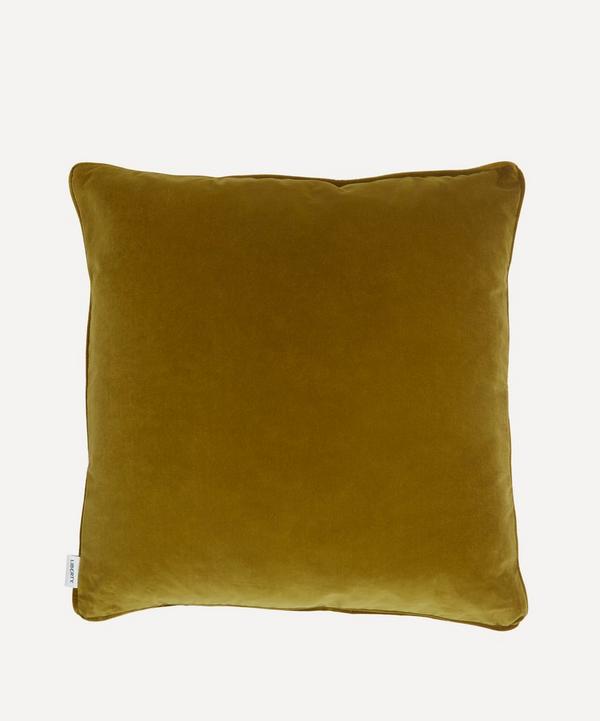 Liberty - Yellow Square Velvet Cushion image number null