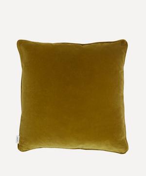 Liberty - Yellow Square Velvet Cushion image number 0