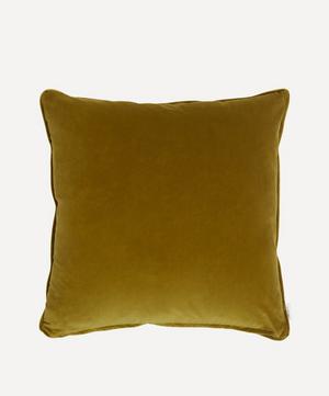 Liberty - Yellow Square Velvet Cushion image number 1