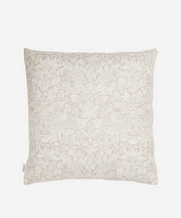Liberty - Strawberry Meadowfield Square Linen Cushion image number null
