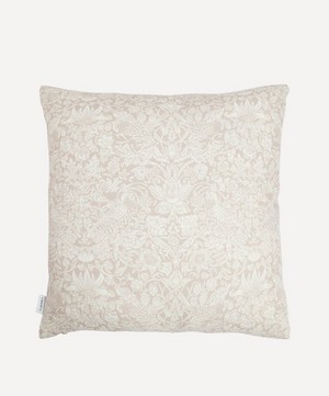 Liberty - Strawberry Meadowfield Square Linen Cushion image number 1
