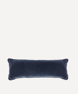 Liberty - Dark Blue Rectangular Velvet Cushion image number 1