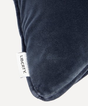 Liberty - Dark Blue Rectangular Velvet Cushion image number 2