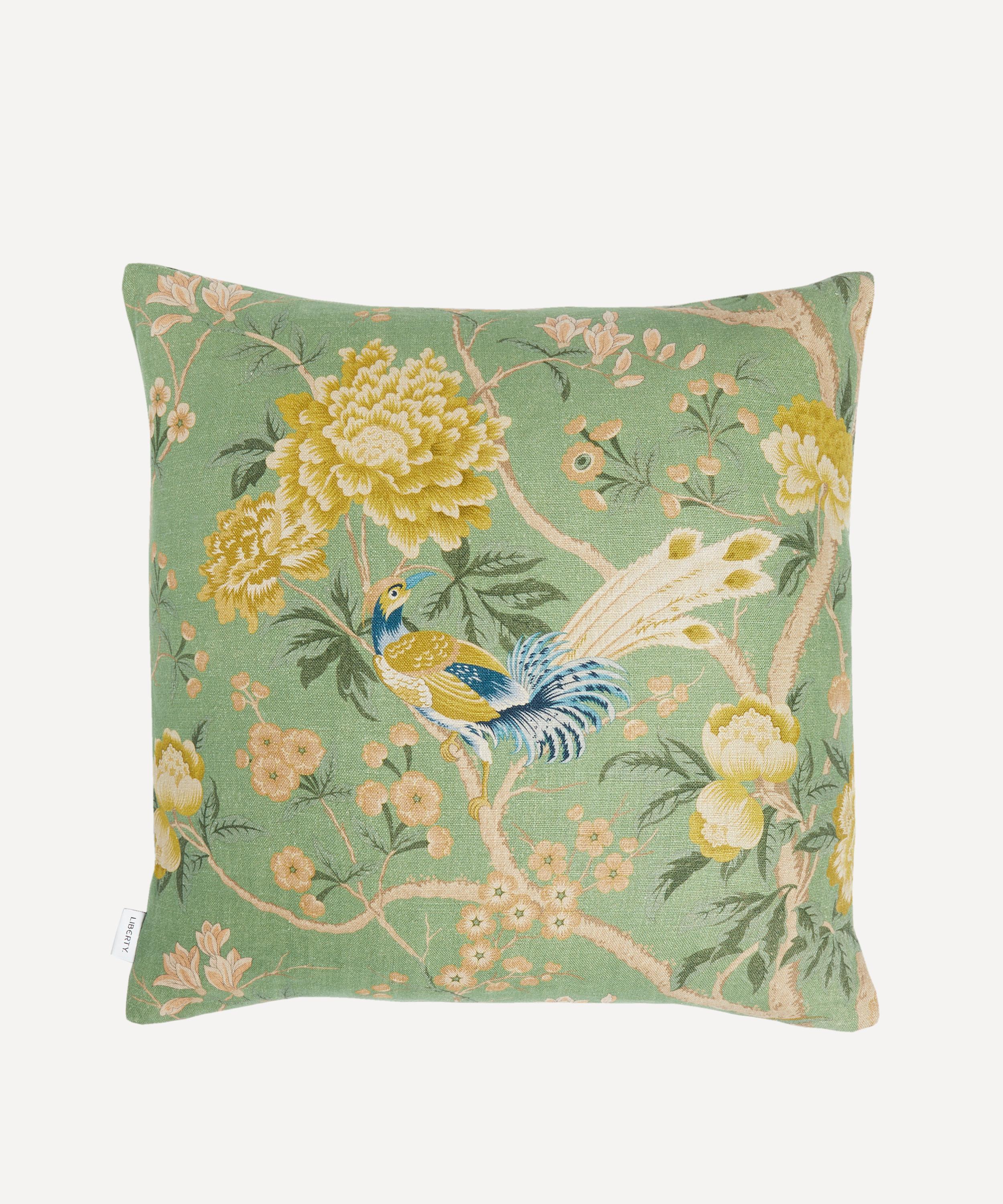 Liberty - Elysian Paradise Square Linen Cushion image number 0