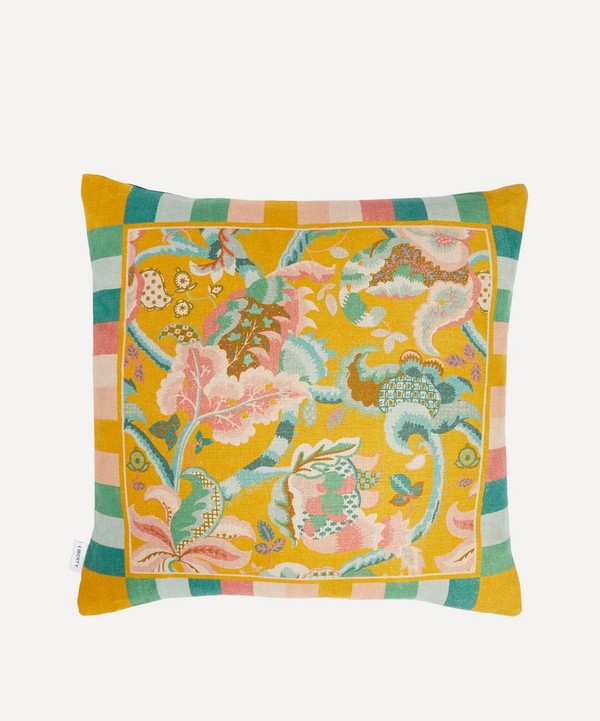 Liberty - French Brocade Square Linen Cushion image number null