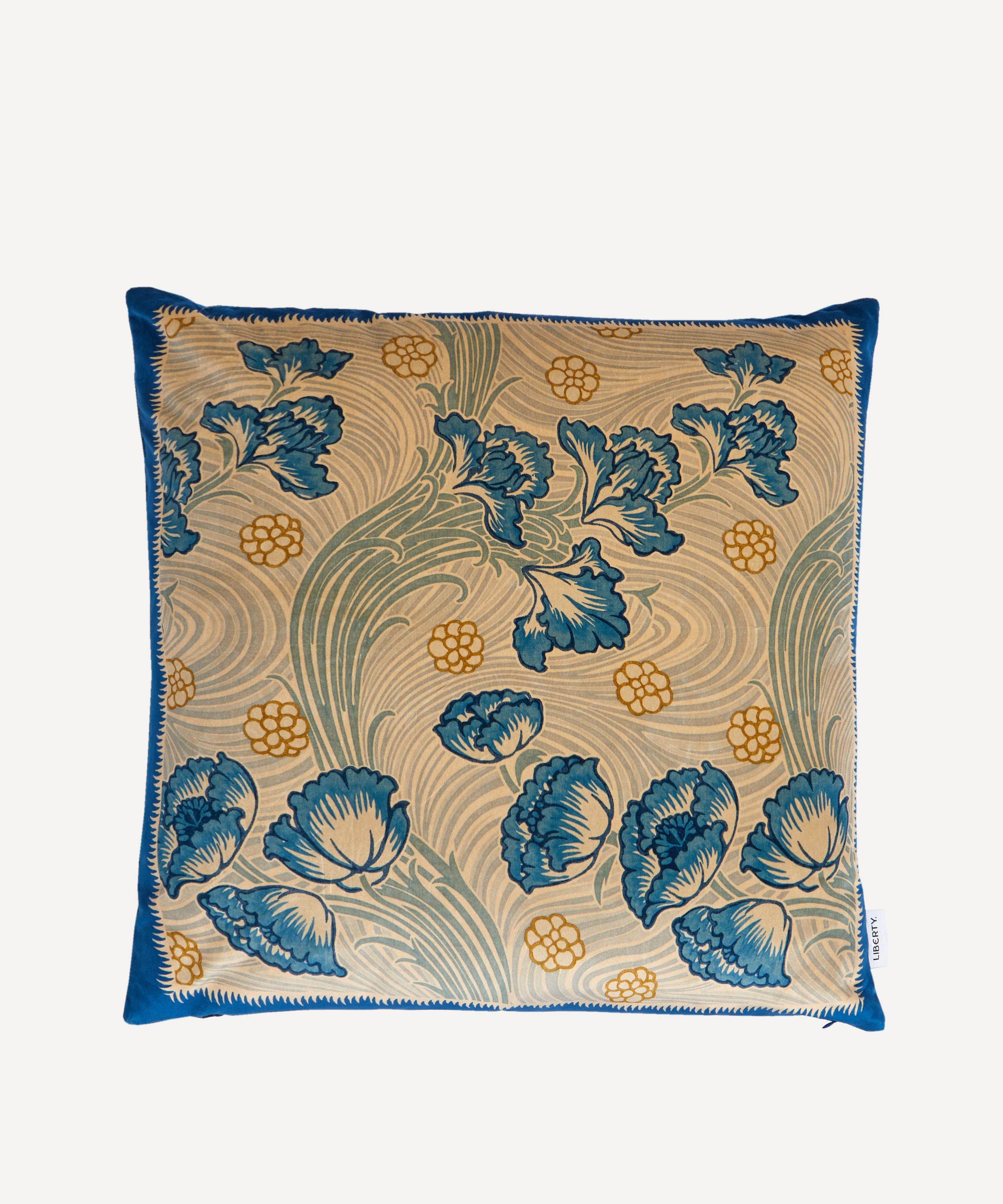 Liberty - Lotus Square Velvet Cushion image number 0