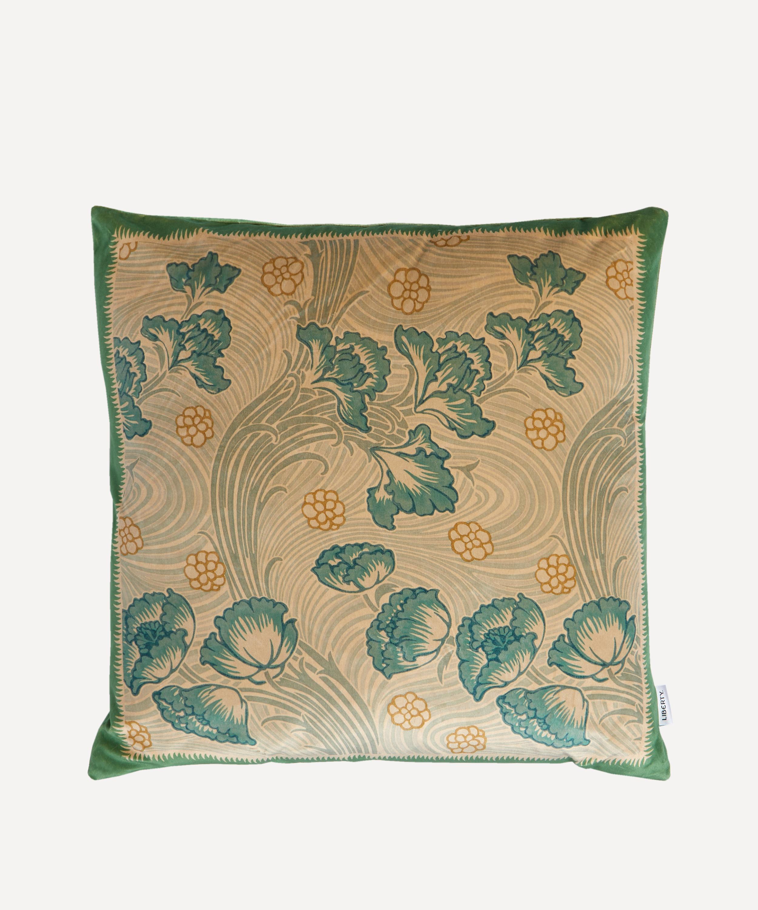 Lotus Square Velvet Cushion