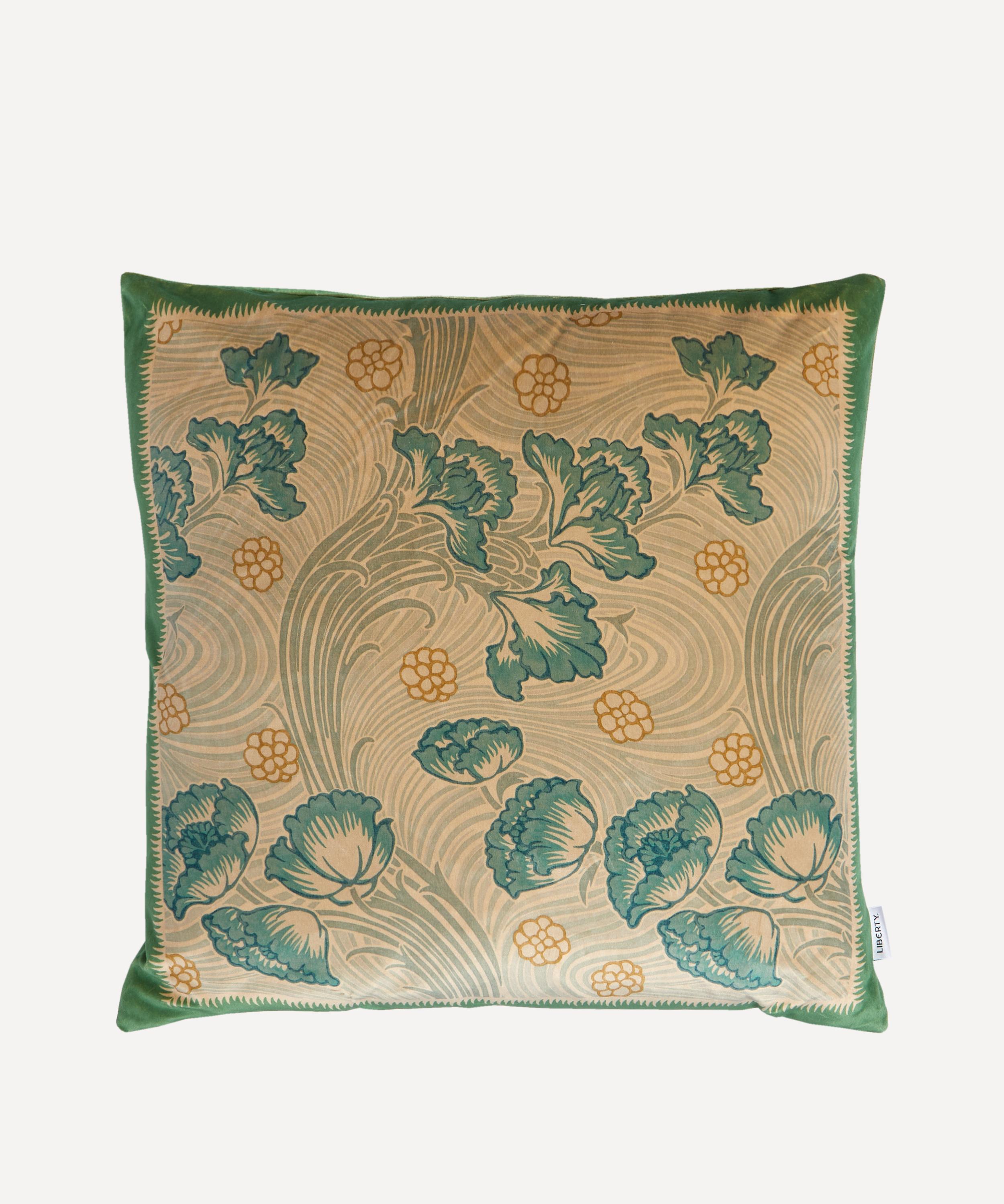 Liberty - Lotus Square Velvet Cushion image number 0