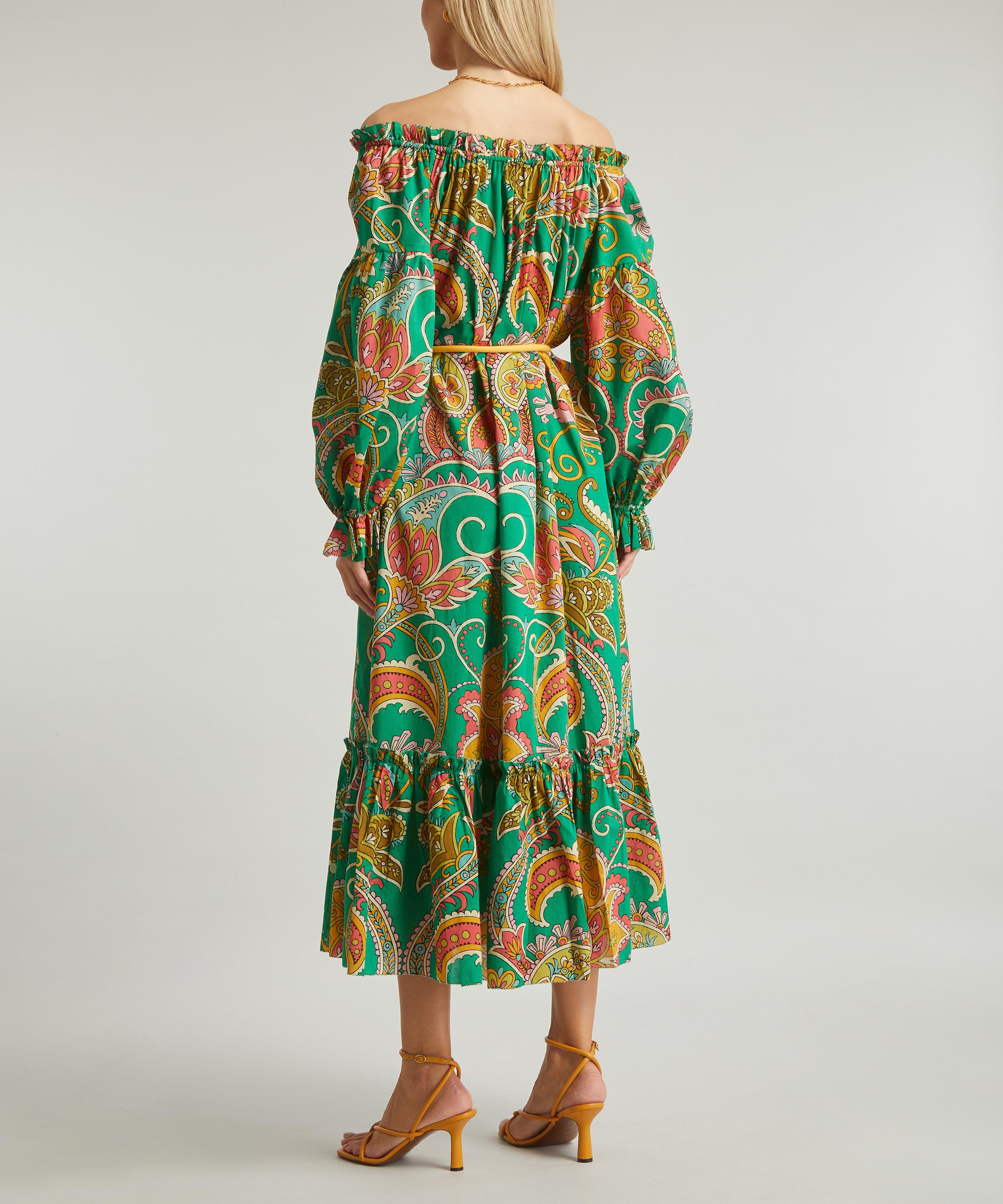 ALÉMAIS - Marion Off-Shoulder Midi-Dress image number 3
