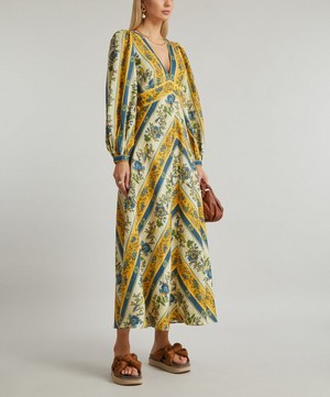 ALEMAIS - Quinn Linen Midi-Dress image number 1