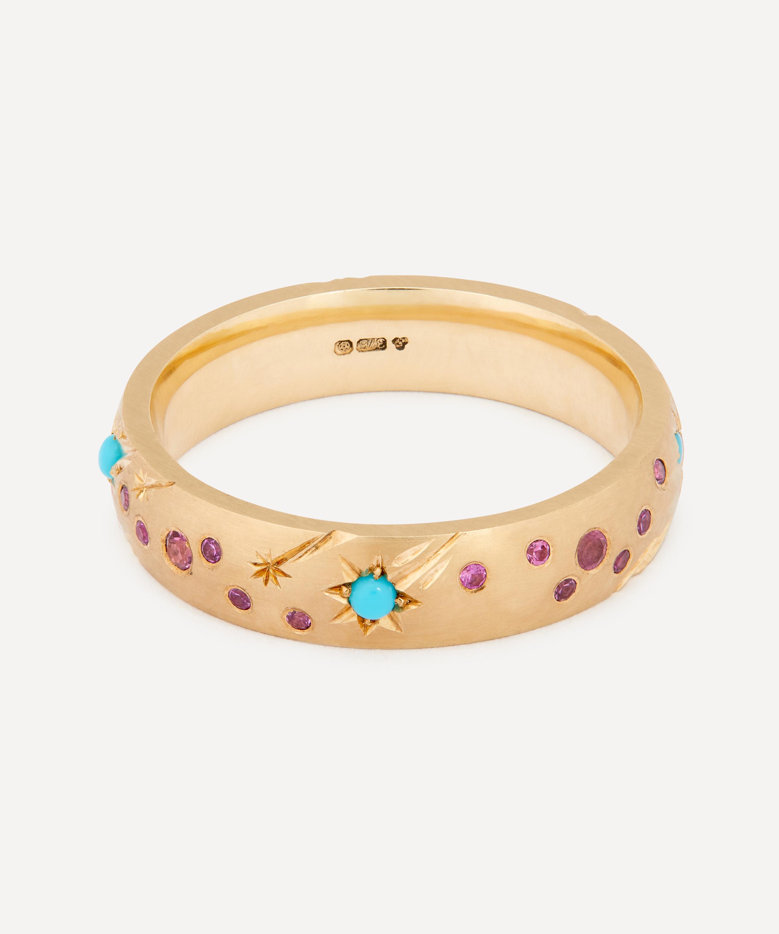 Balint Samad - 9ct Gold Orion Shooting Star Band Ring image number 