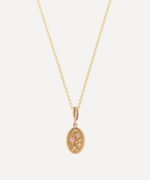 9ct Gold Infinity Star Constellation Oval Pendant Necklace