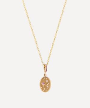 Balint Samad - 9ct Gold Infinity Star Constellation Oval Pendant Necklace image number 0