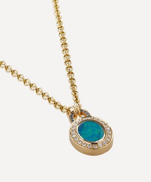 Balint Samad - 9ct Gold Orbit Opal Pendant Necklace image number 3