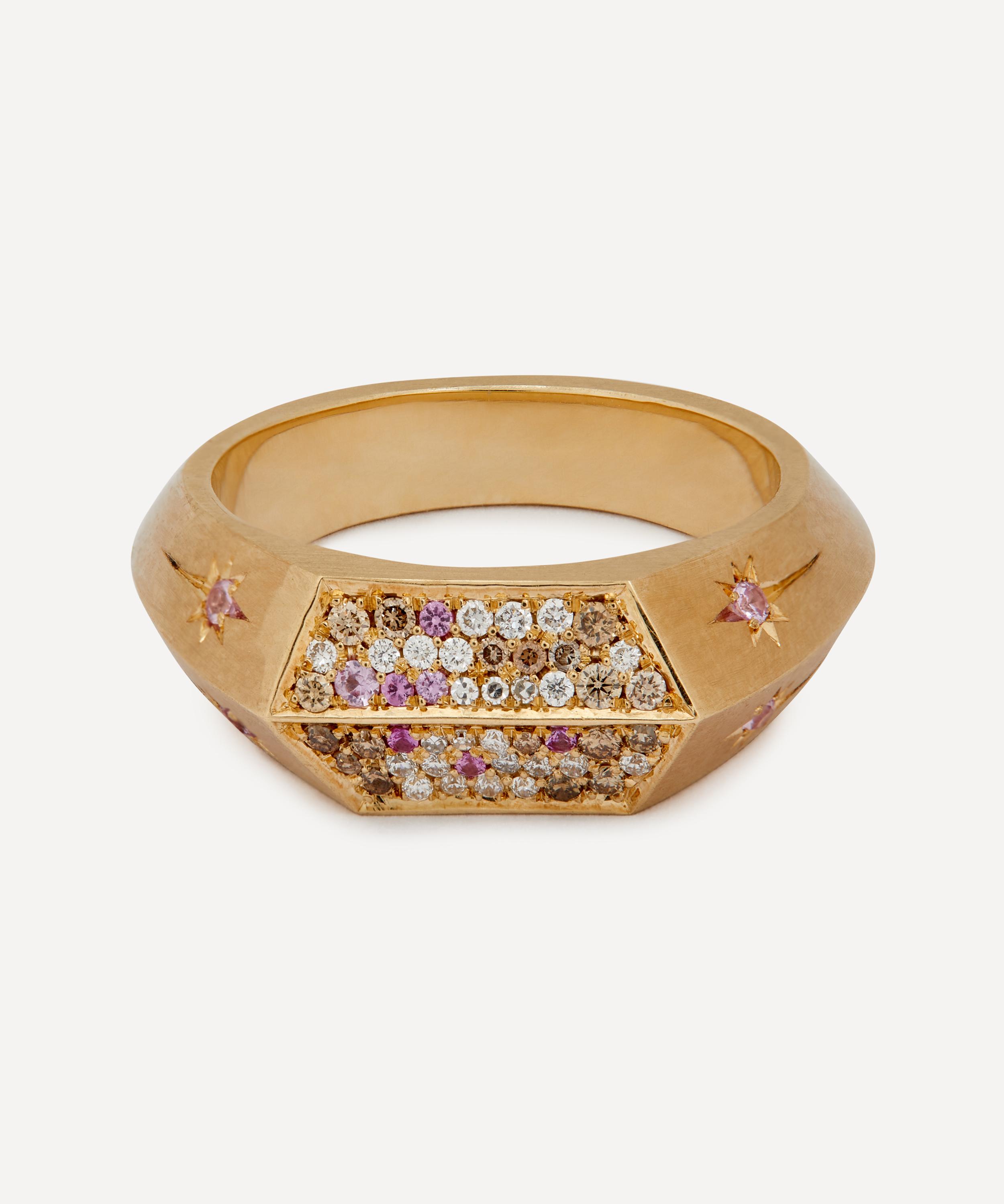 Balint Samad - 9ct Gold Comet Angular Diamond Ring