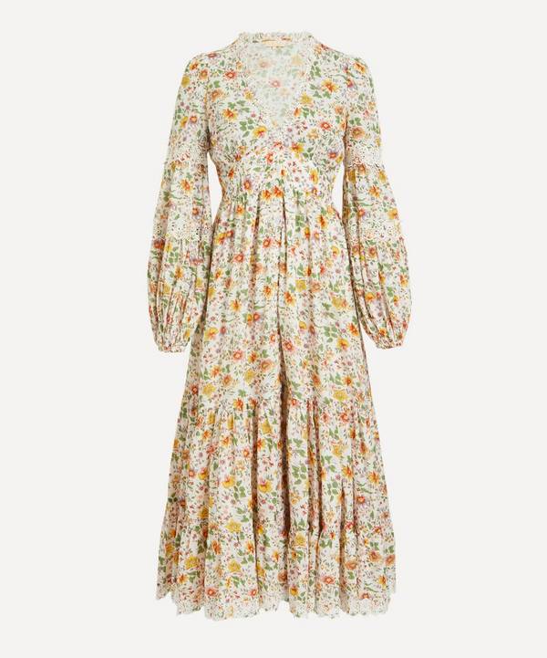 byTiMo - Cotton Slub Button-Down Floral Dress
