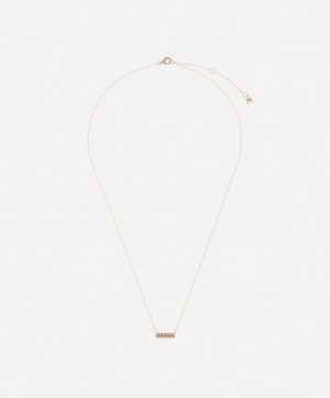Mateo - 14ct Gold The Little Things Pearl and Diamond Horizontal Bar Necklace image number 1