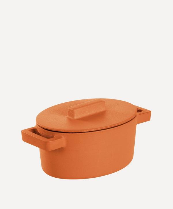 Sambonet - Terra.Cotto Small Oval Cast Iron Casserole Pot Curry image number 0
