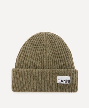 Ganni - Ribbed Knit Beanie Hat image number 0