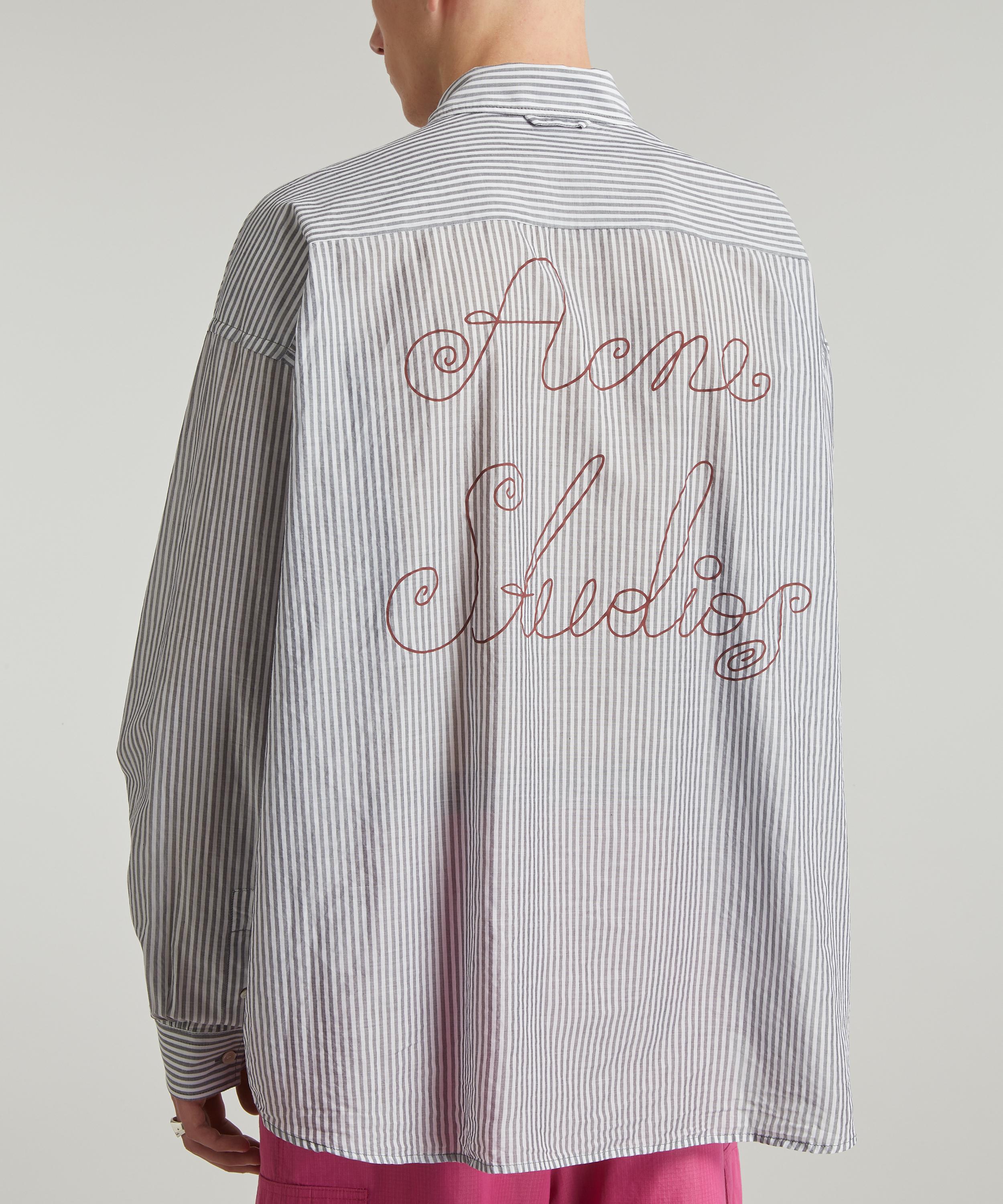 Acne Studios Logo-Embroidered Striped Shirt | Liberty