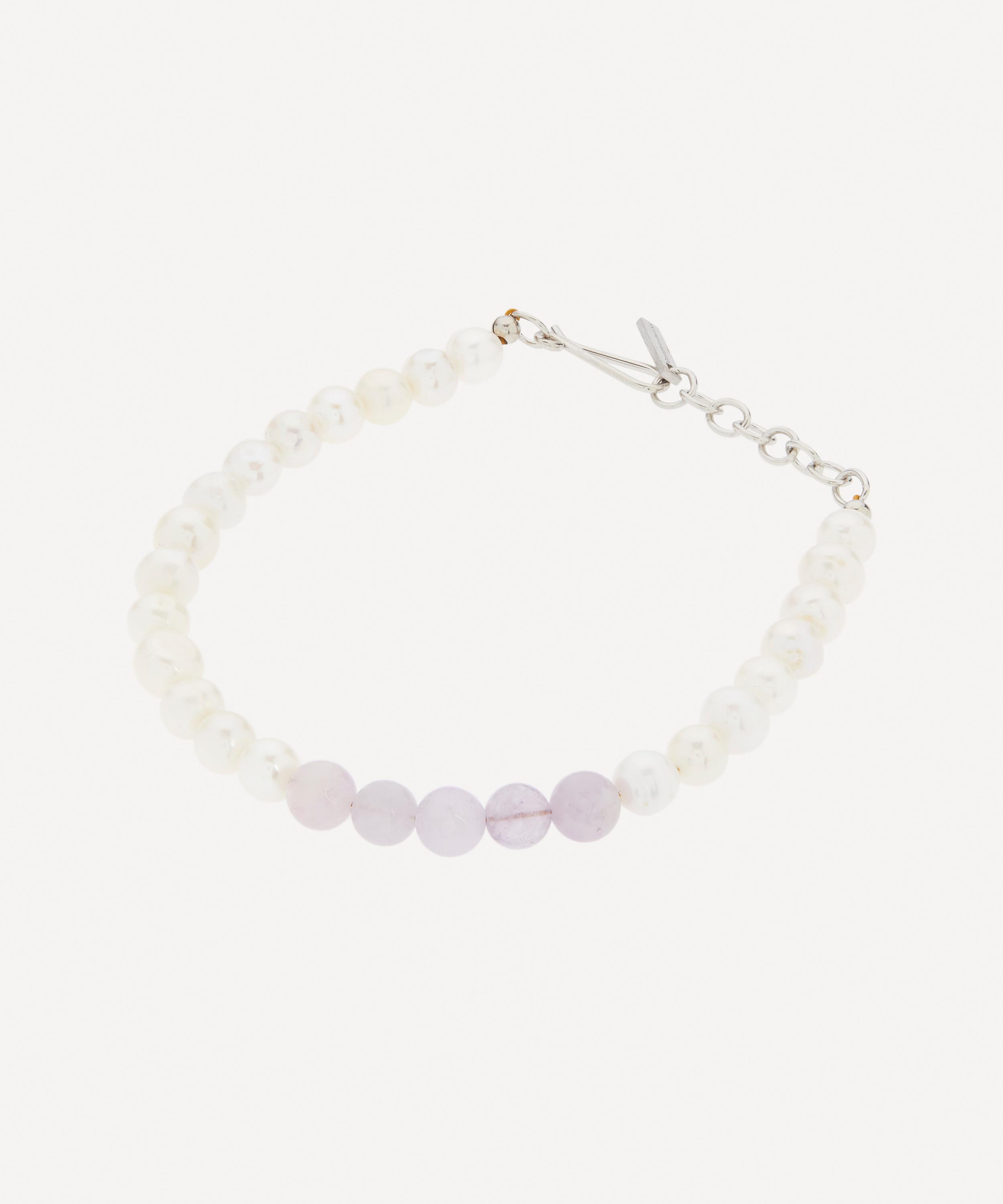 Completedworks - Silver Pearl and Jade Bracelet image number 2