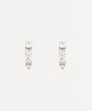 Completedworks - Platinum-Plated CZ Climber Drop Earrings image number 0