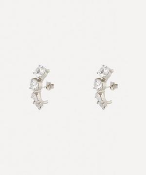 Completedworks - Platinum-Plated CZ Climber Drop Earrings image number 2