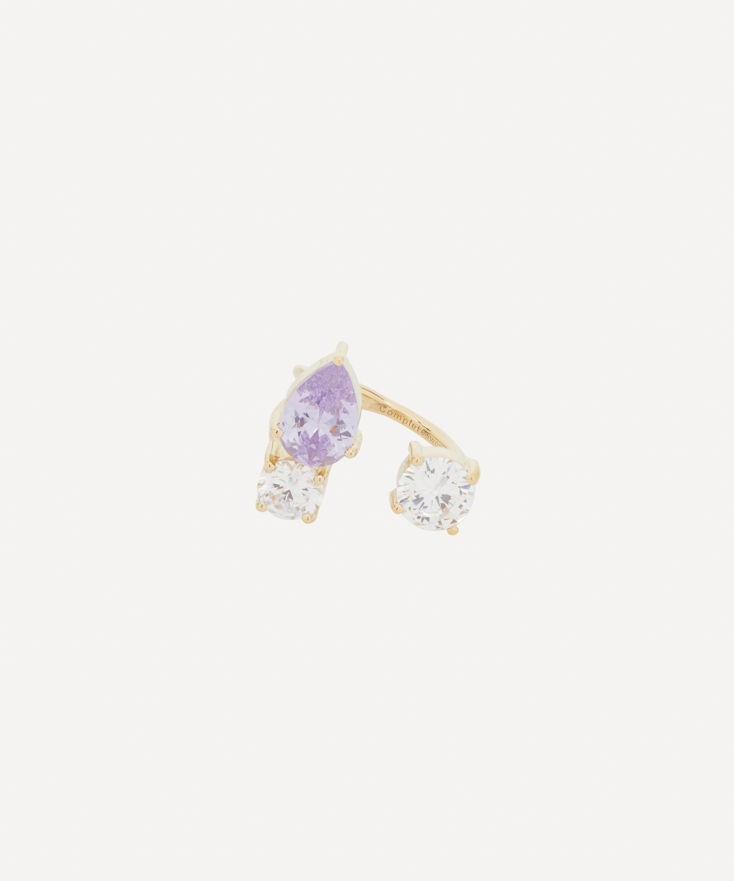 Completedworks - 14ct Gold-Plated CZ Trio Ring image number 0