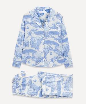 Loxodonta Print Blue Long Pyjama Set
