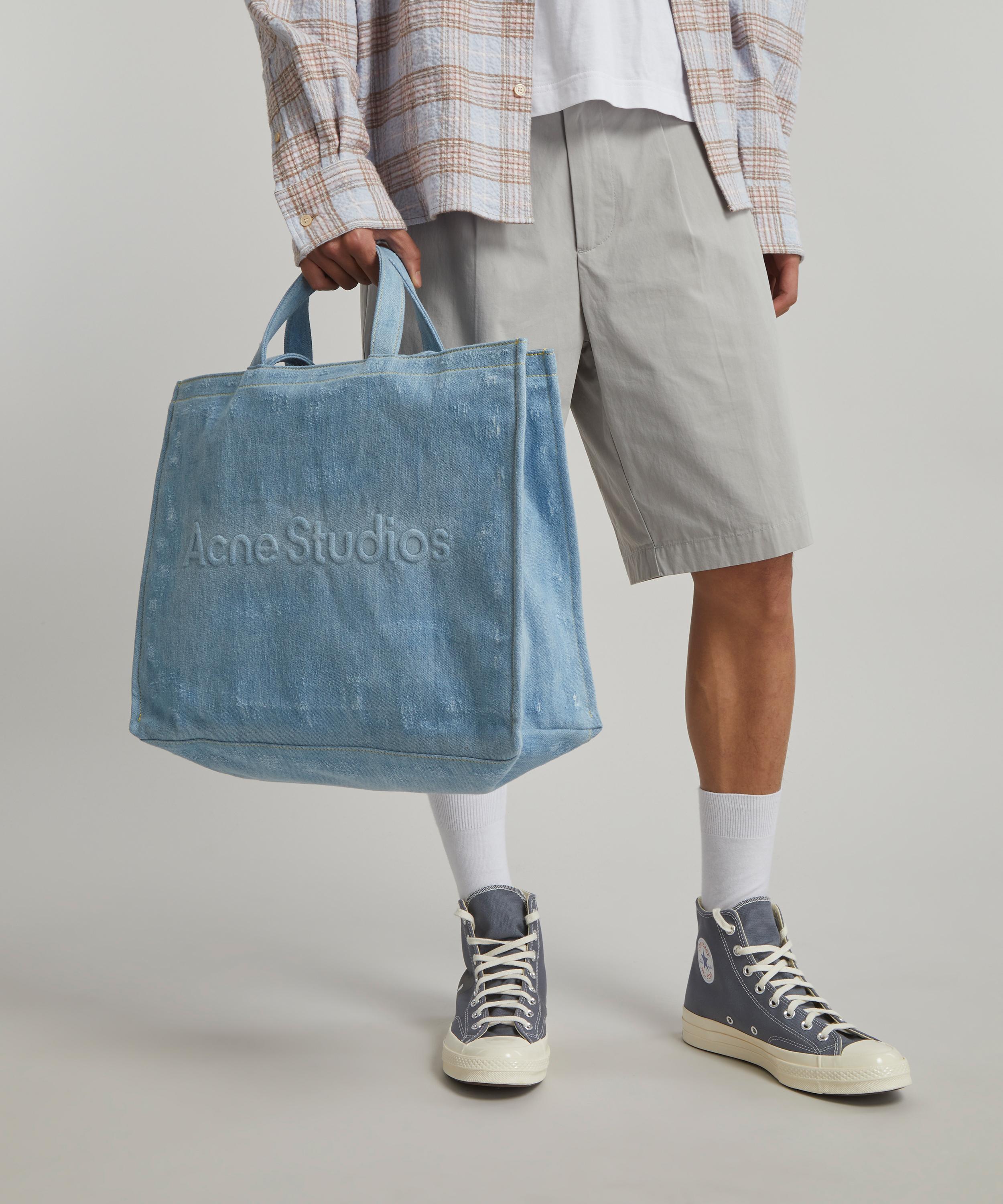 Denim logo bag