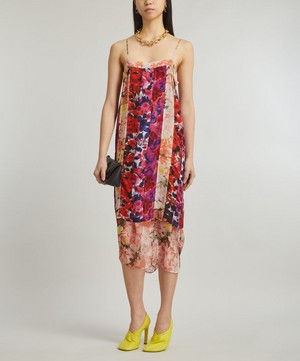 Dries Van Noten - Dastra Floral Patchwork Dress image number 2