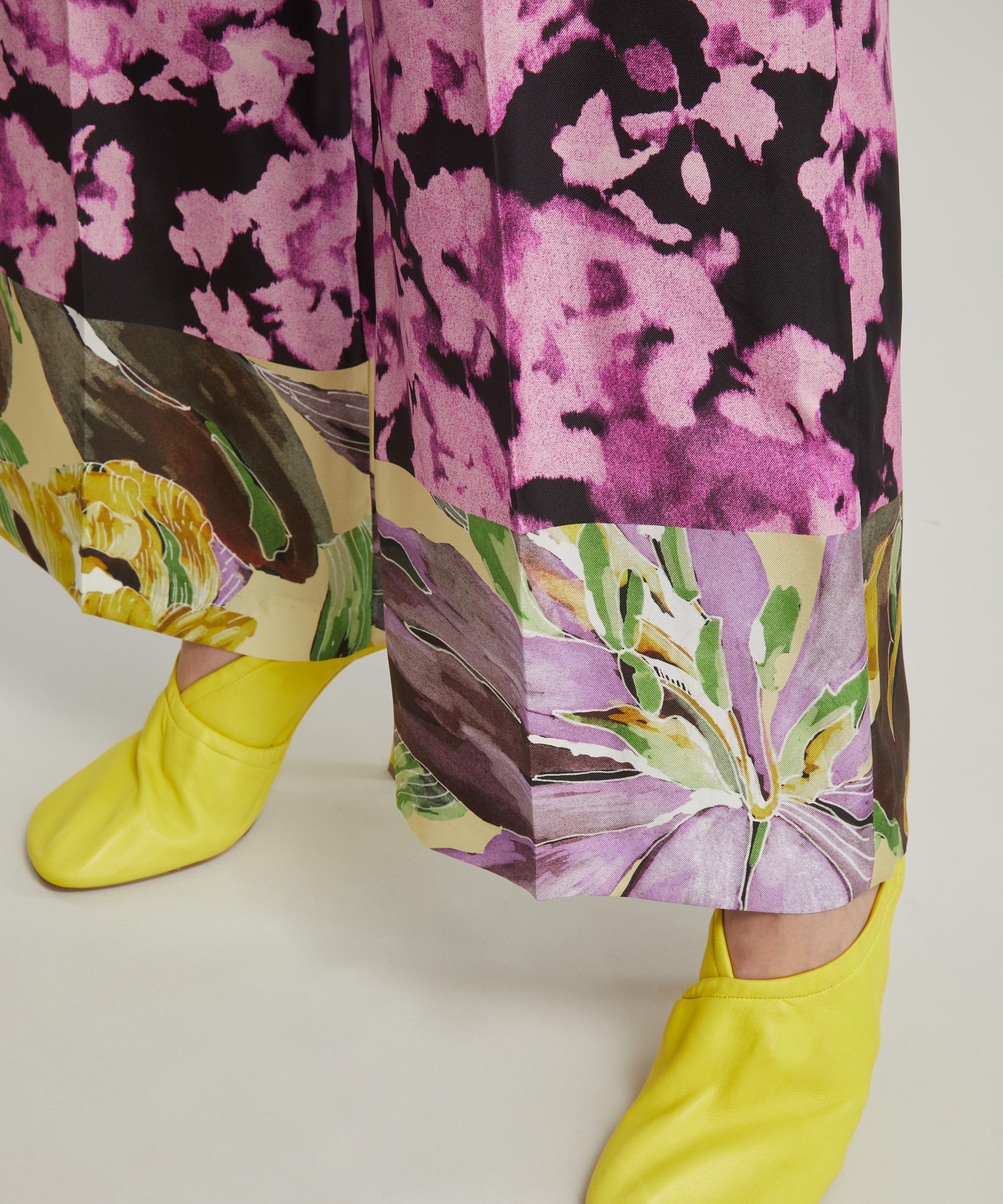 Dries Van Noten - Elasticated Silk-Twill Floral Trousers image number 4