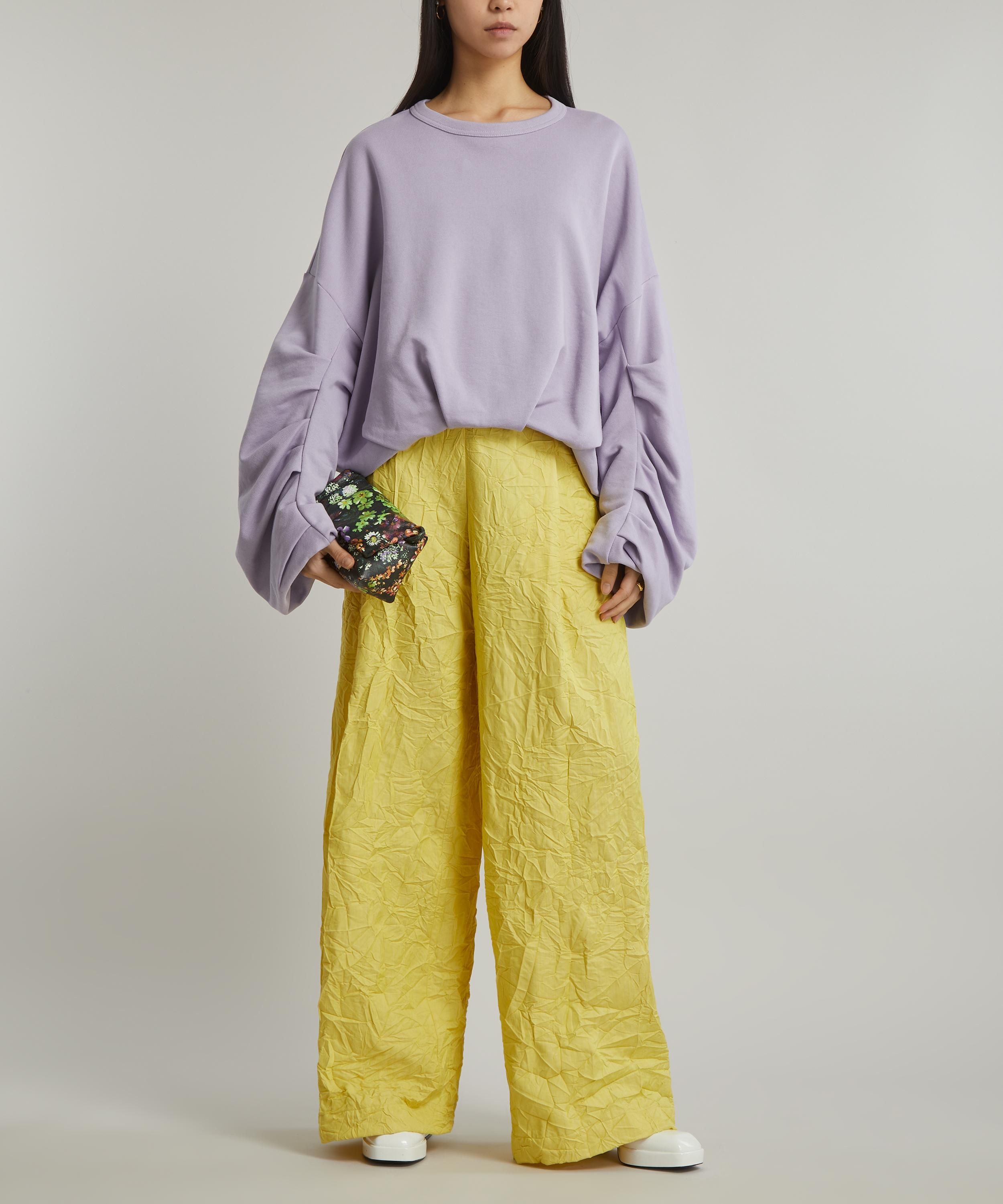 Stylish Zara Purple Paisley Flare Leg Pants