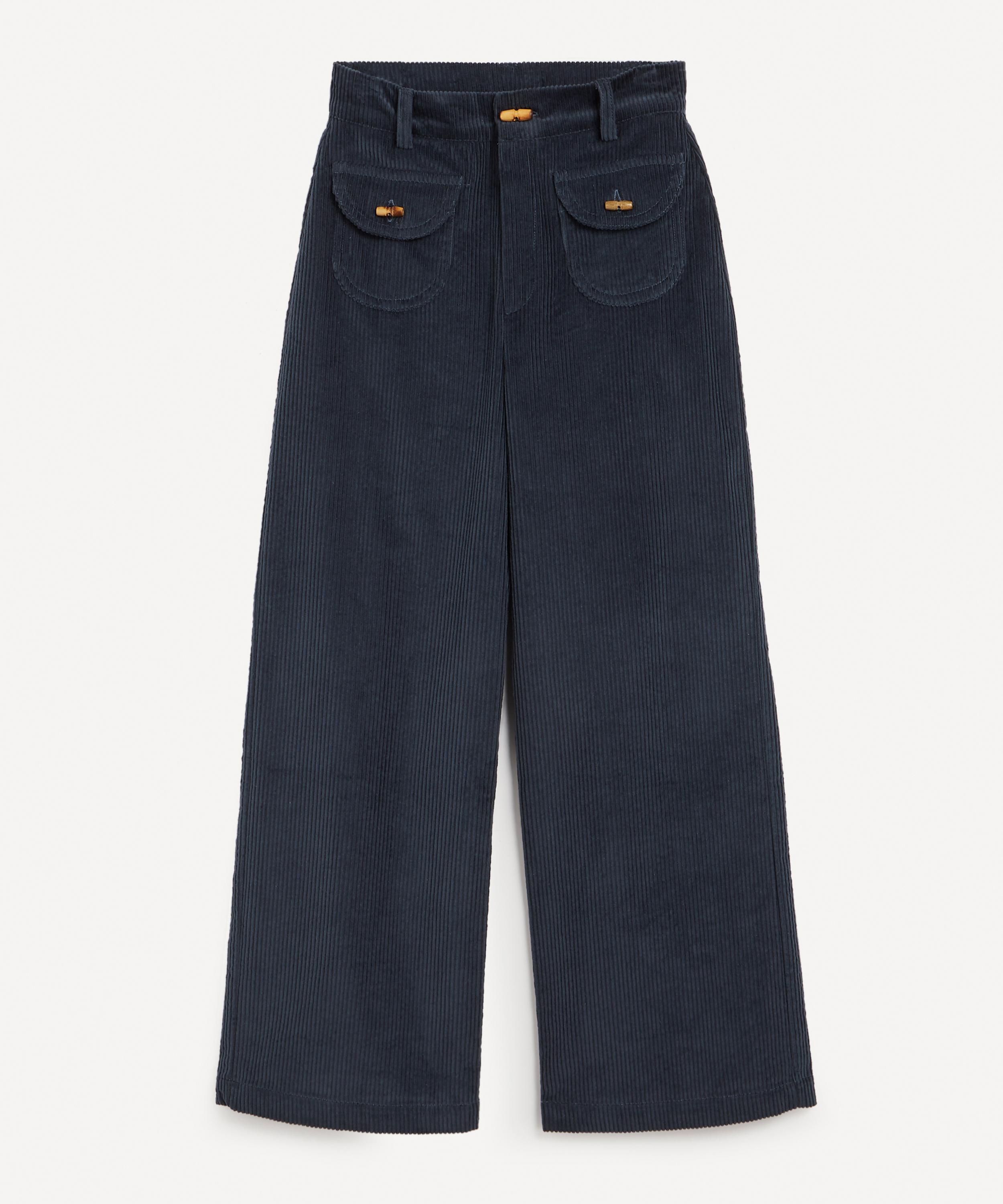 La Veste - Clovis Navy Corduroy Trousers image number 0