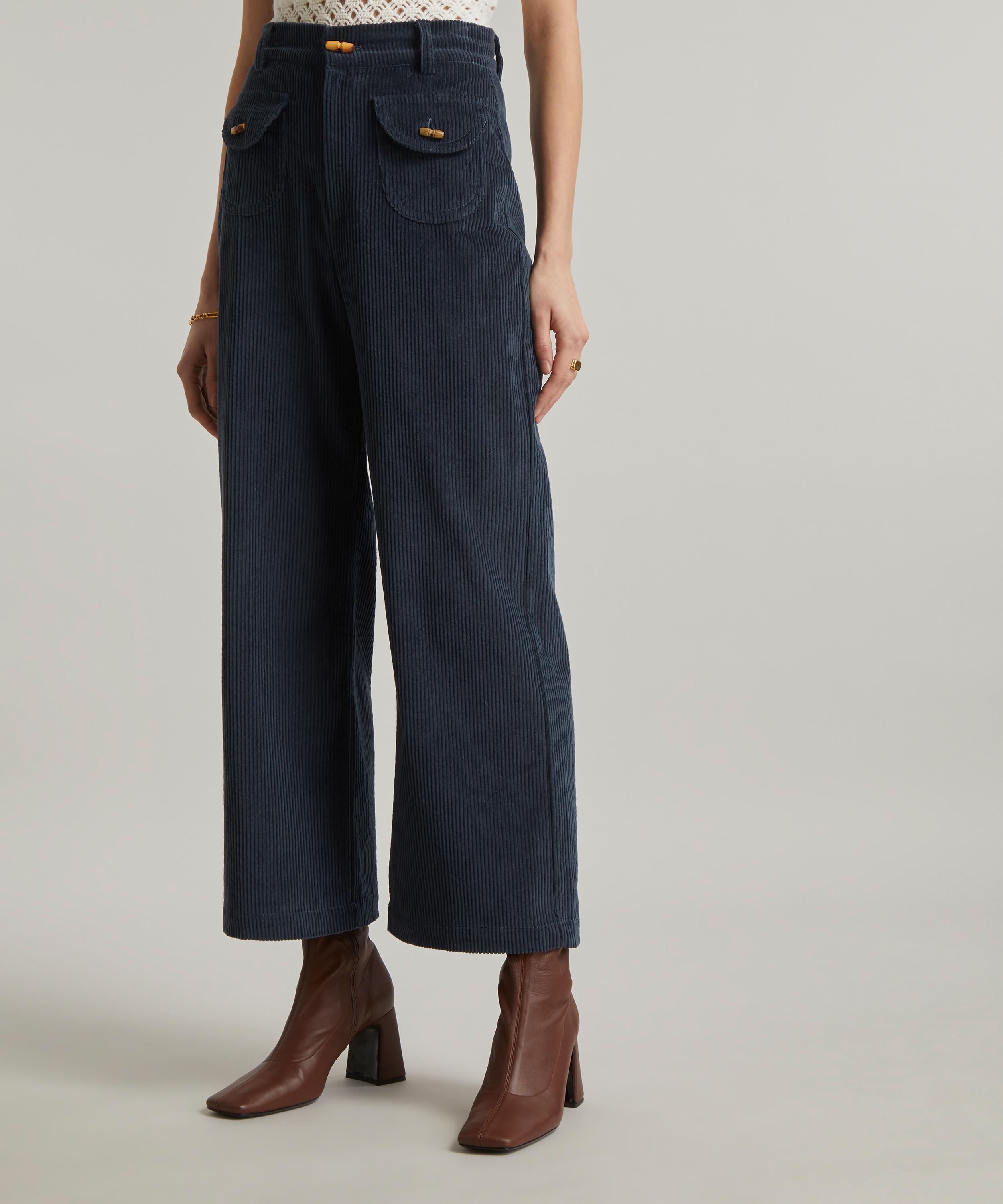 La Veste - Clovis Navy Corduroy Trousers image number 2