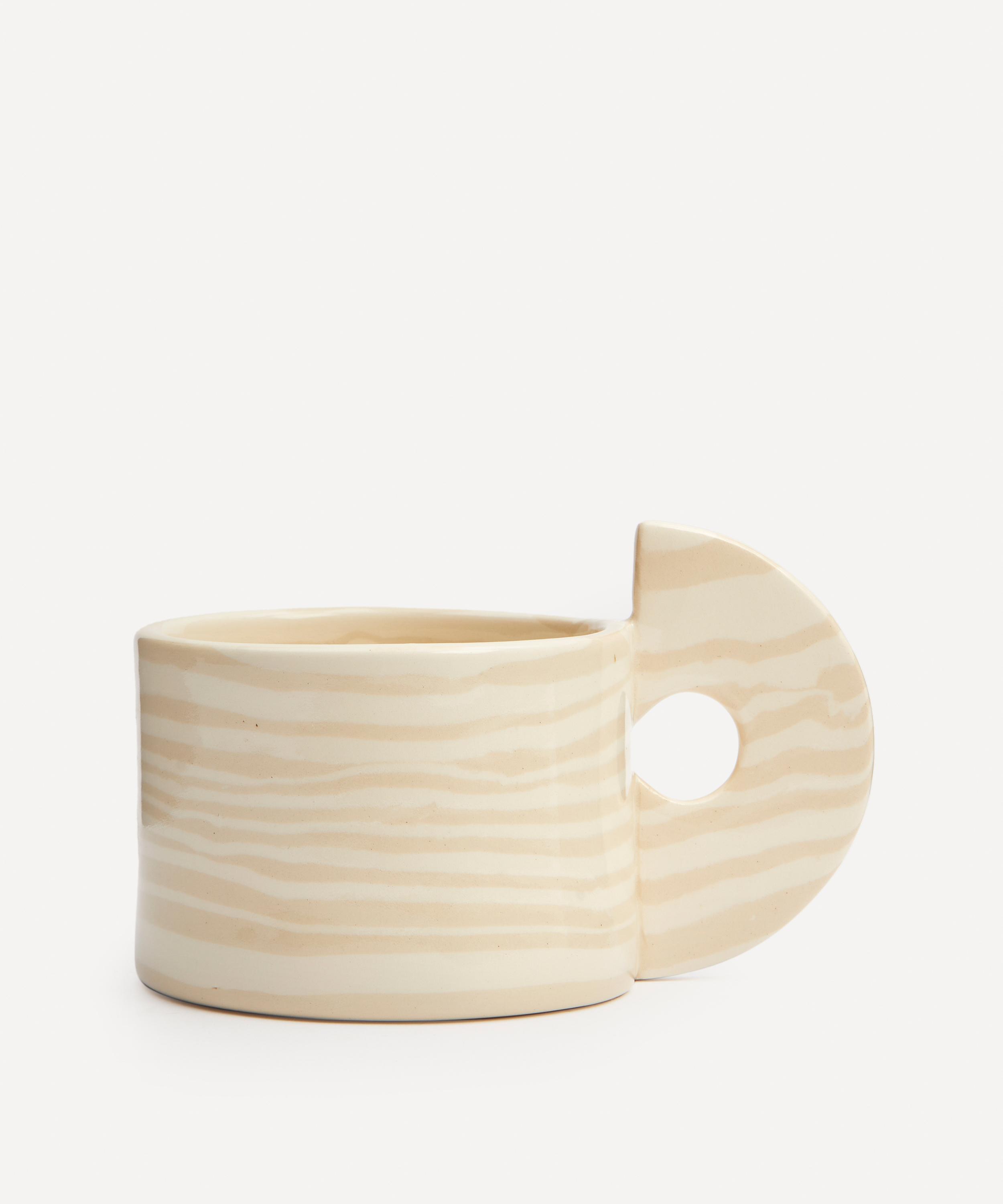 Henry Holland Studio - White on White Stripe Mug image number 0